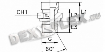 Products / Pipe fittings / DIN 2353 carbon / Male stud coupling BSP Parallel - body