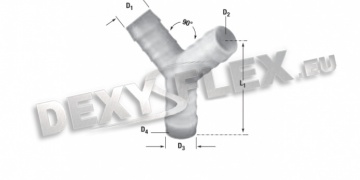 Fittings / PVC Fittings for AIR / PVC connection Y-shape