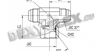 Products / Pipe fittings / SAE J514 stainless / Adjustable branch tee with swivel nut thread UNF/UN - 2B standard body | stainless