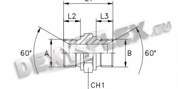 Produse / Fitinguri pentru conducte / BSI 5200 carbon / Adapter stud drept tată filament BSP paralel