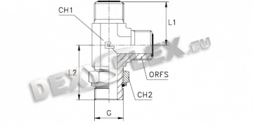 Produse / Fitinguri pentru conducte / ORFS inox / Cot stud tată ajustabilcu o-inel și  spălător | inox