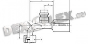 Fitinguri / Fitinguri pentru aer conditionat / Femmina fitinguri 90° puncte de control