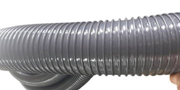 Furtunuri / Furtunuri PVC / Aspirație de gaz, pulberi / Furtun PVC de vid pentru aspirarea, aspirarea și ventilarea aerului și mici Light-Flex (GREY) cu protecție UV