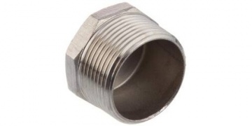 Fitinguri / Racorduri filetate, nipluri, reductoare, mufe, coturi – oțel inoxidabil, alamă, oțel zincat / Racorduri filetate industriale din oțel inoxidabil, nipluuri, reductoare, mufe, coturi / Dop din oțel inoxidabil cu filet exterior, conform AISI 316