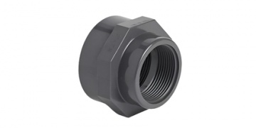 Fitinguri / Capete filetate industriale din polipropilenă, nipluuri, reductoare, mufe, coturi / Cuplaj reductiv din polipropilen cu filet interior