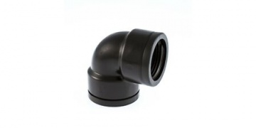 Fitinguri / Capete filetate industriale din polipropilenă, nipluuri, reductoare, mufe, coturi / Cuplă cot din polipropilenă 90° cu filet interior