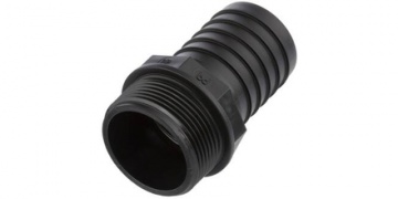 Fitinguri / Capete filetate industriale din polipropilenă, nipluuri, reductoare, mufe, coturi / Racord din polipropilenă pentru furtun cu filet exterior