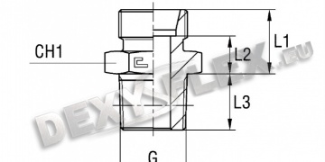Produse / Fitinguri pentru conducte / DIN 2353 carbon / Racord stud tată BSP taper – corp