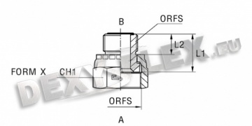 Produse / Fitinguri pentru conducte / ORFS inox / Reducerea dreaptă intermediară | inox