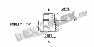 Produse / Fitinguri pentru conducte / ORFS inox / Reducerea dreaptă intermediară | inox