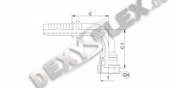 Fitinguri / Fitinguri pentru inalta presiune / Fitinguri metrice / DKM 90˚